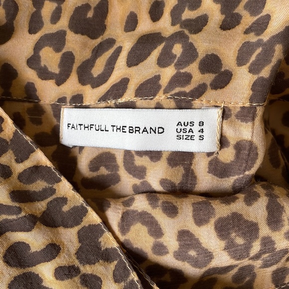 Faithfull the Brand Celeste Wrap Skirt in Leopard Sz Small - Picture 5 of 7